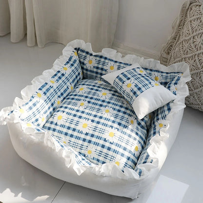 Pet Dog Lace Bed with Pillow