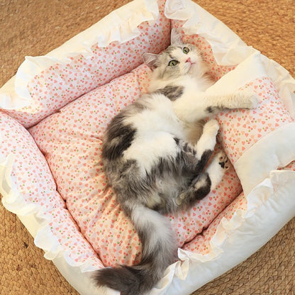 Pet Dog Lace Bed with Pillow