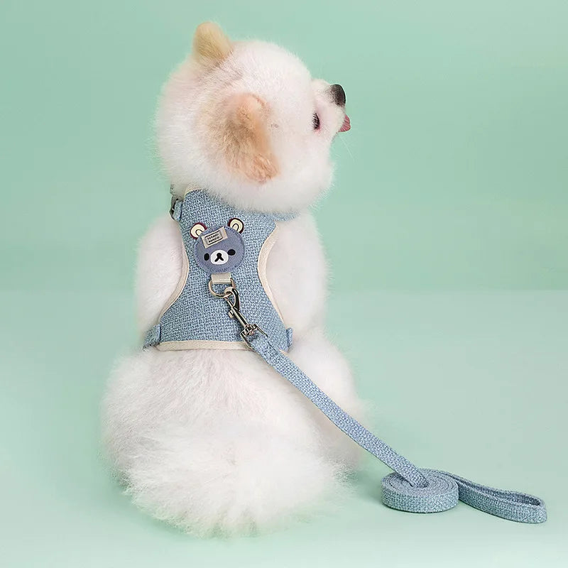 pet dog harness lead leash set