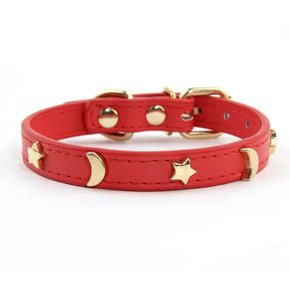 Cute  Soft Leather Pet Collars