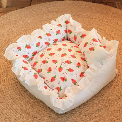 Pet Dog Lace Bed with Pillow