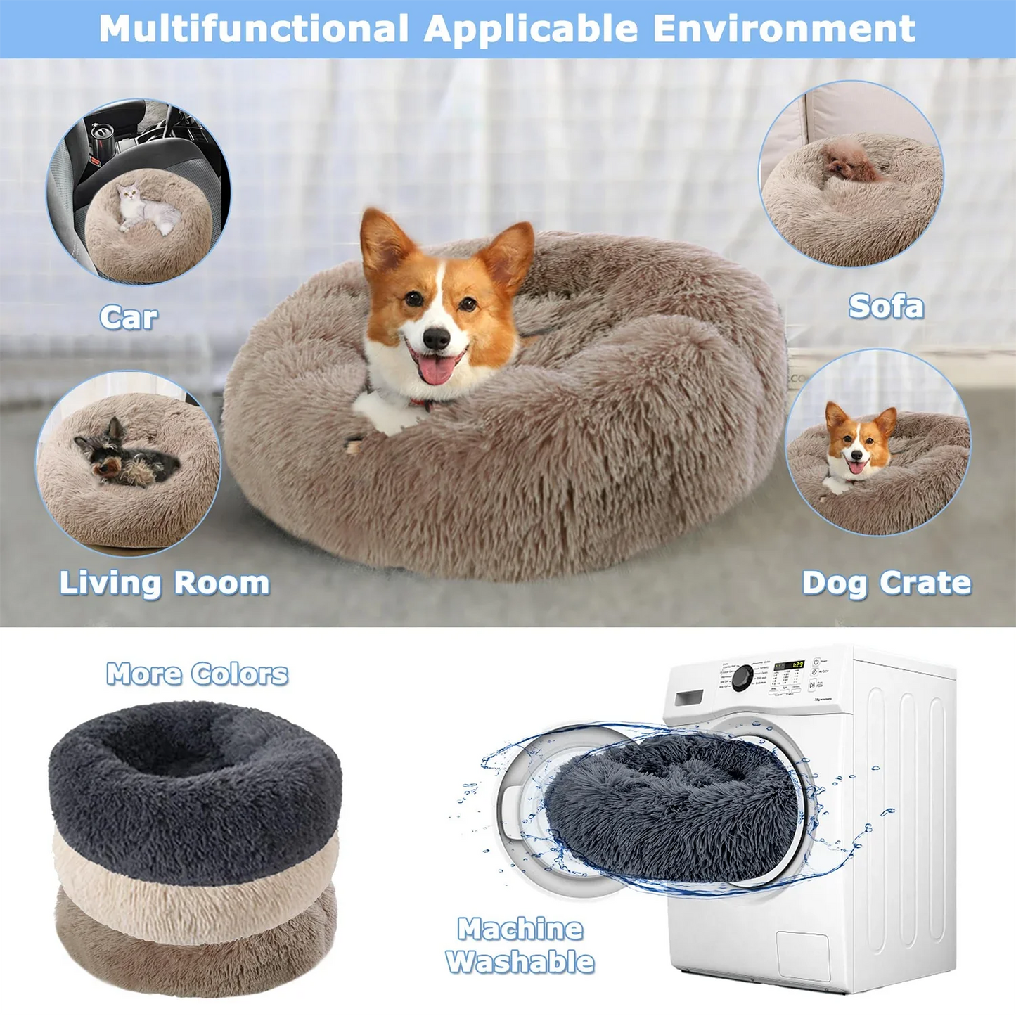 60cm round pet bed for pets