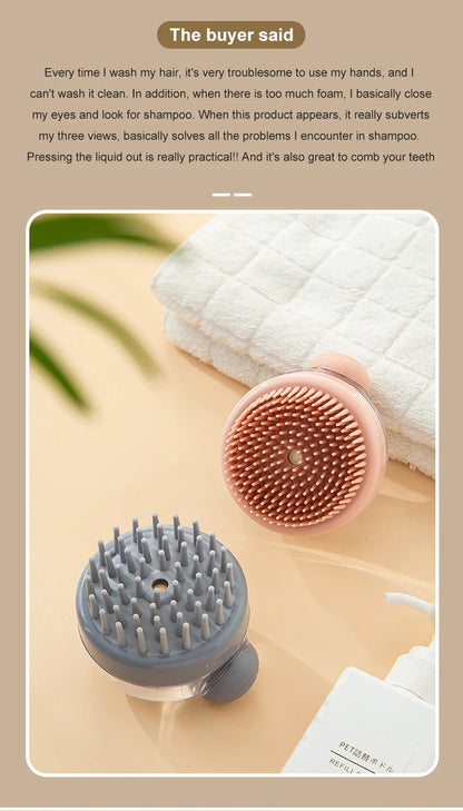 Silicone Bath Brush With Shampoo Dispenser