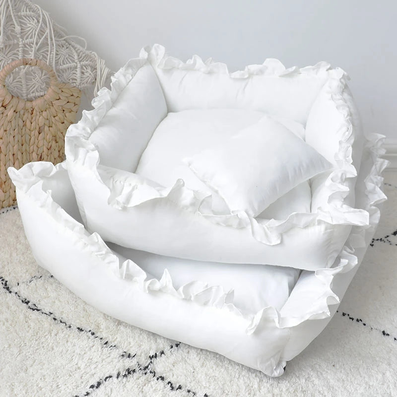 pet dog lace bed with pillow