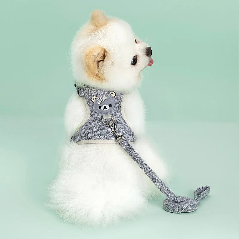 pet dog harness lead leash set