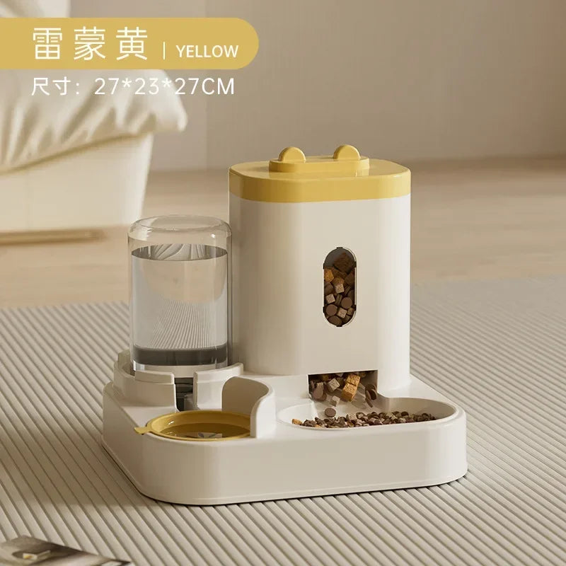 automatic feeder with water fountain