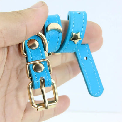 Cute  Soft Leather Pet Collars