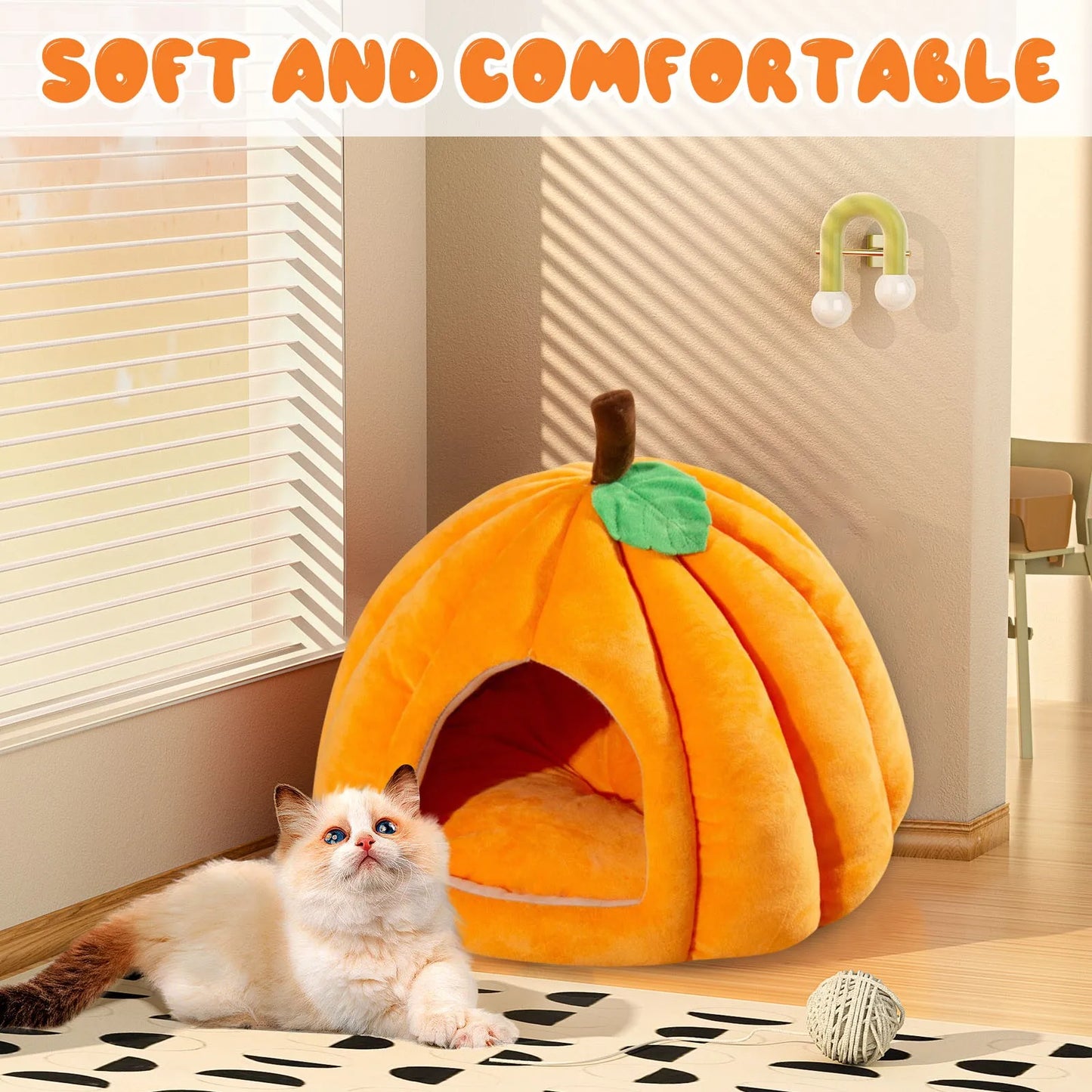 halloween themed pumpkin house for pets