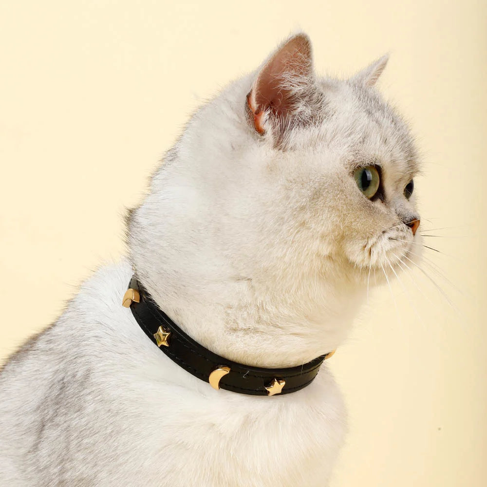 cute  soft leather pet collars