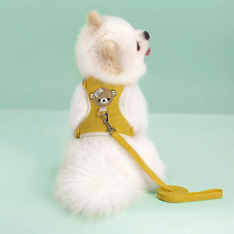 pet dog harness lead leash set