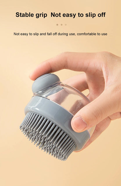 Silicone Bath Brush With Shampoo Dispenser