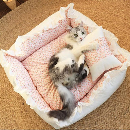 Pet Dog Lace Bed with Pillow