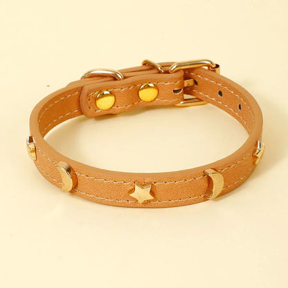 Cute  Soft Leather Pet Collars