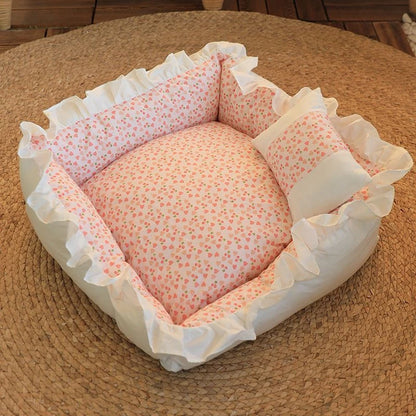 Pet Dog Lace Bed with Pillow