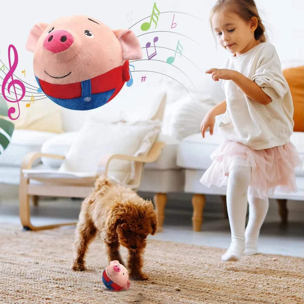 electric automatic plush bouncing toys