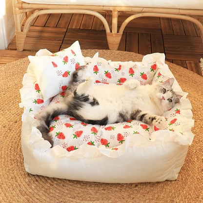 Pet Dog Lace Bed with Pillow