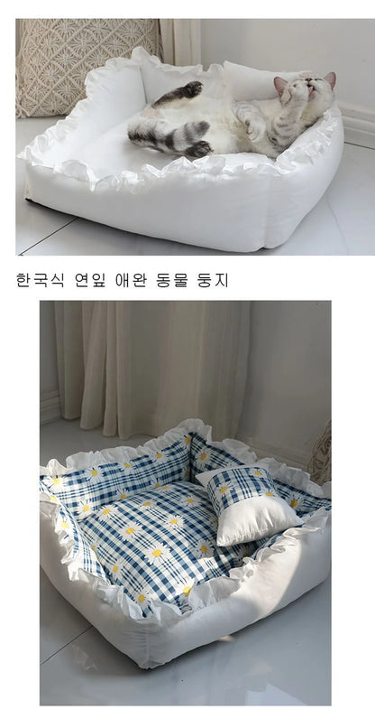 Pet Dog Lace Bed with Pillow