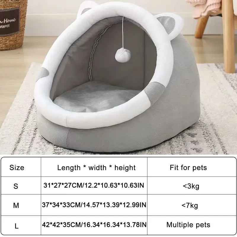 tent cave bed for cats and small dogs